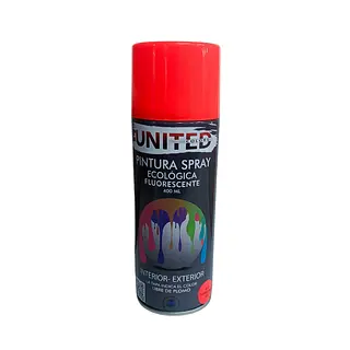 Pintura Aerosol Rojo Fluorescente United 400 Ml