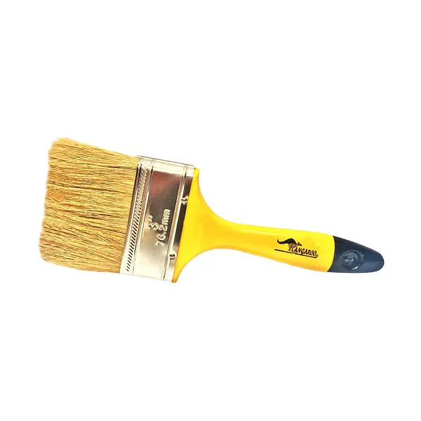 Brocha Mango Plástico Cerda Blanca 3" Kangaroo