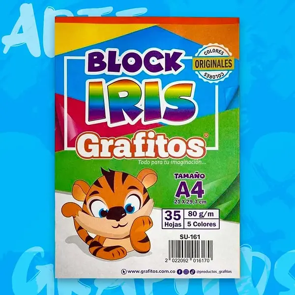 Papel Iris Grafito En Block A4