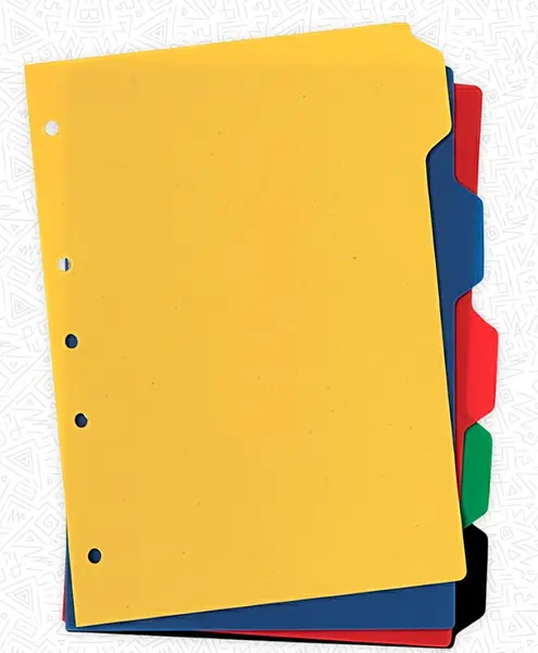 Separador Folder Plástico Tamaño Oficio
