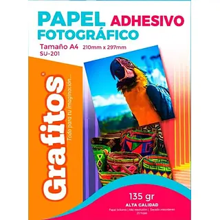 Papel Fotográfico Adhesivo Marca Grafitos 135 Gr