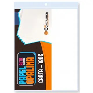 Papel Opalina Carta Hoja Blanca 25 Hojas El Container